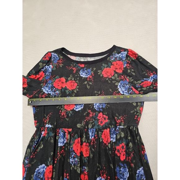 Torrid Dress Womens 1 Super Soft Knits Floral Print Pockets Plush - Picture 3 of 6